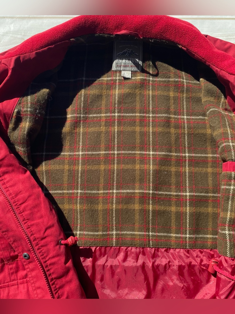 Ladies Pacific Trail red barn coat chore jacket fall winter layering utility L - Picture 9 of 9